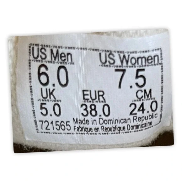 Vans  Classic Shoes Sneakers Gray Slip on Casual US Size M 6  W 7.5 Unisex - Picture 8 of 8